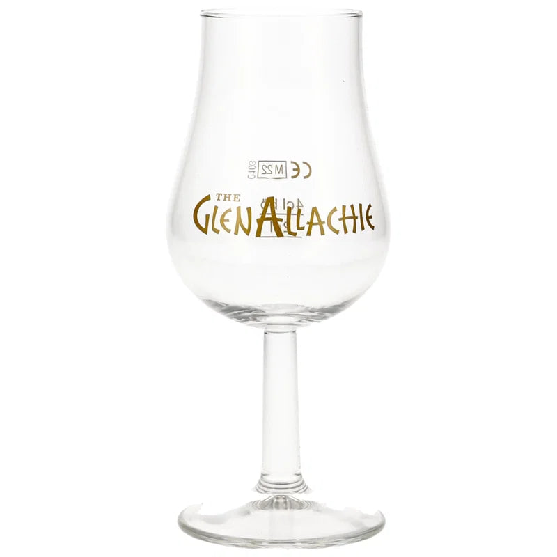 GlenAllachie Tastingglas – Tulpenform – mit 2/4-cl-Eichstrich und Aufdruck