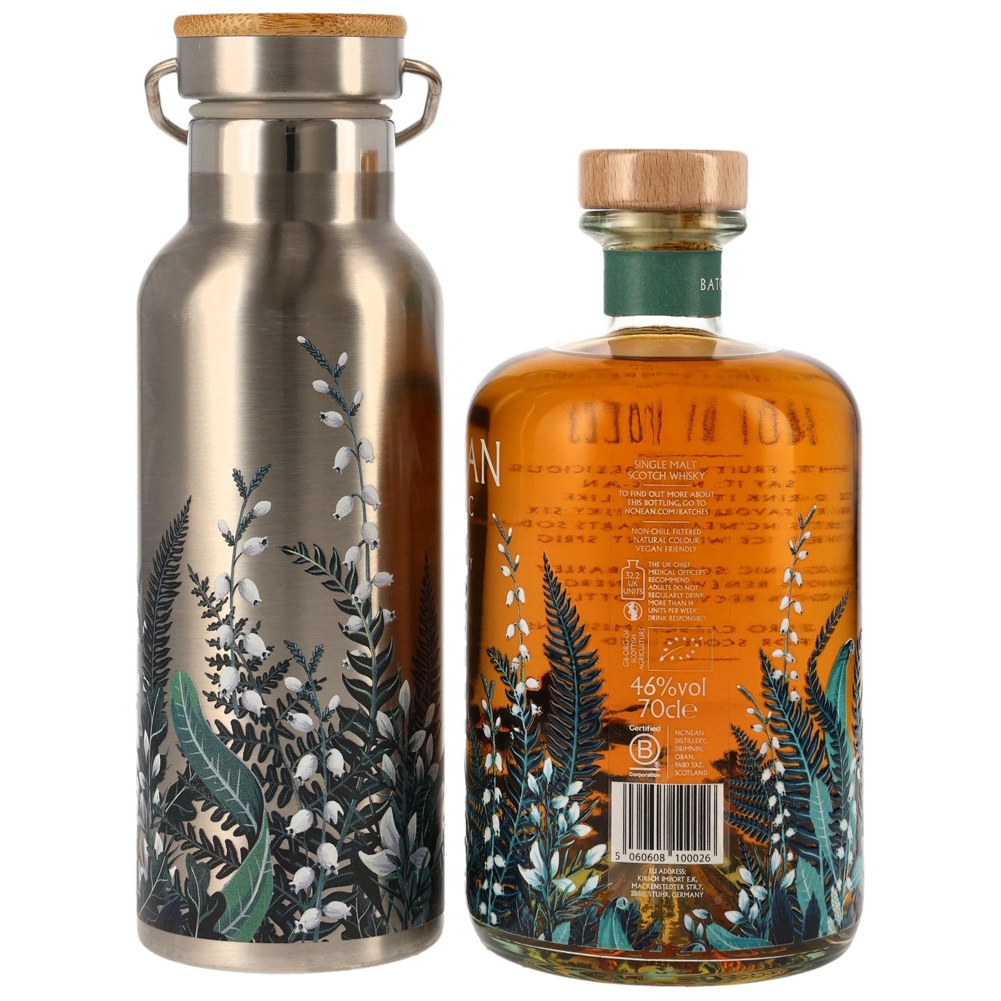 Nc'nean Organic Single Malt Whisky - Hot Toddy Set 47% vol. 0,7Liter