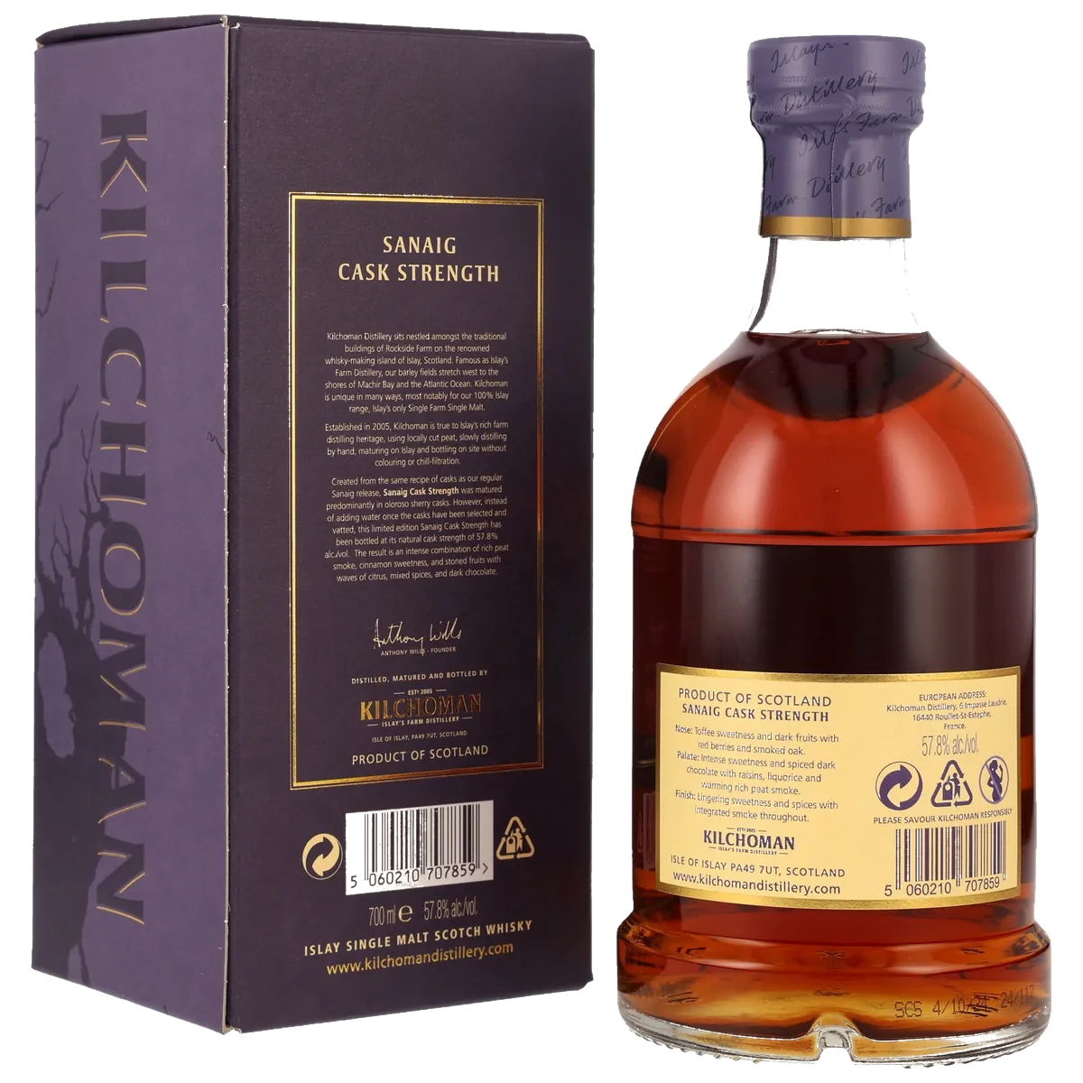 Kilchoman Sanaig Cask Strength 57,8vol. %