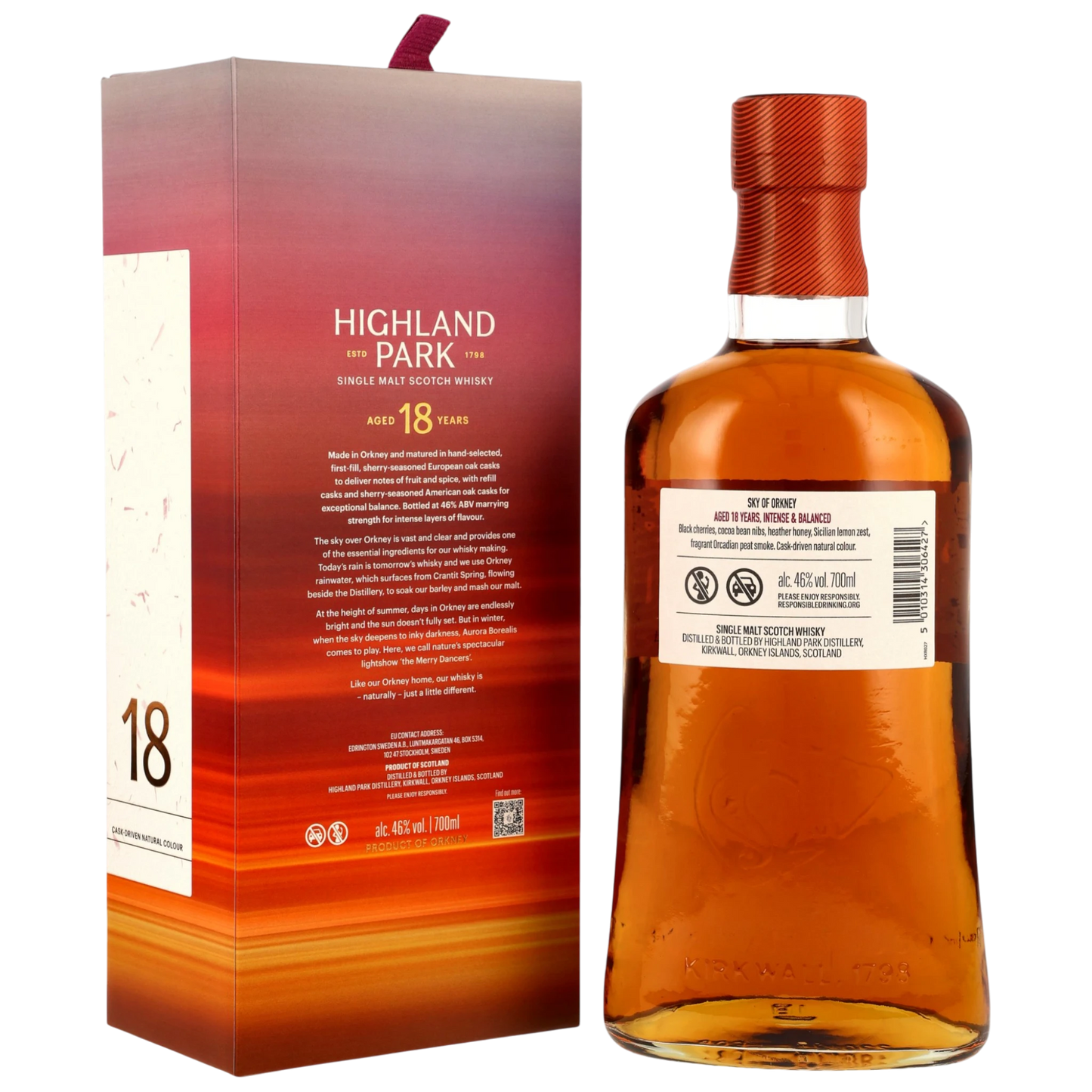 Highland Park 18 Years Old – Sky of Orkney – 46 % vol. – 0,7 l