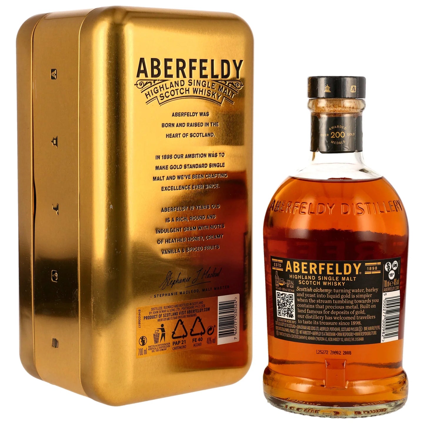 Aberfeldy 12 Years Gold Bar Edition – Highland Single Malt Scotch Whisky – 40 % vol. – 0,7 l