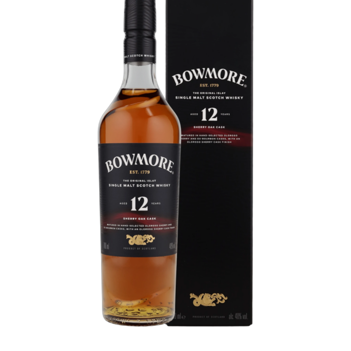 Bowmore 12 Years Sherry Oak Cask 0,7 l – Islay Single Malt Scotch Whisky 40 % vol.