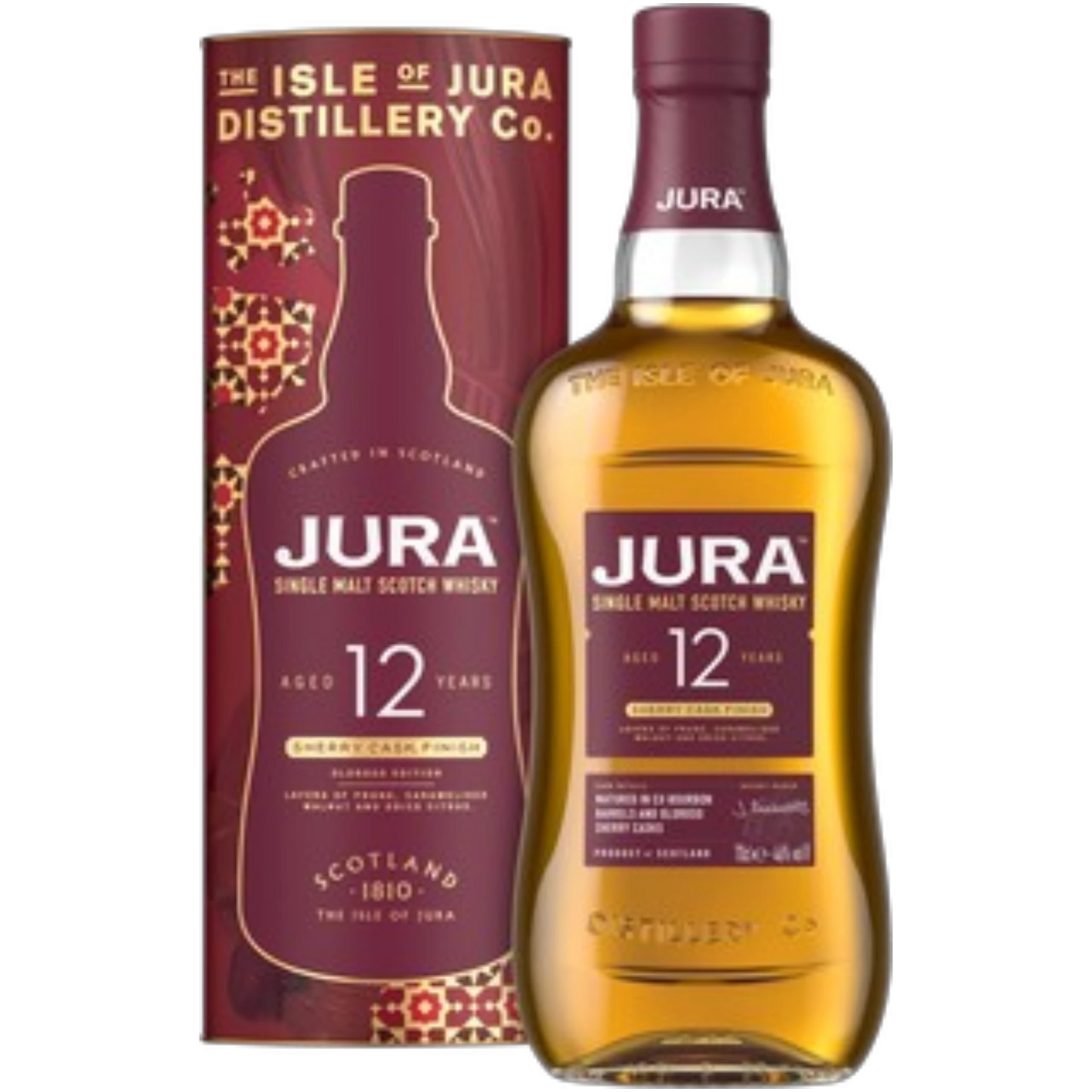 Jura 12 Years Old – Oloroso Sherry Cask – Island Single Malt Scotch Whisky – 40 % vol. – 0,7 l
