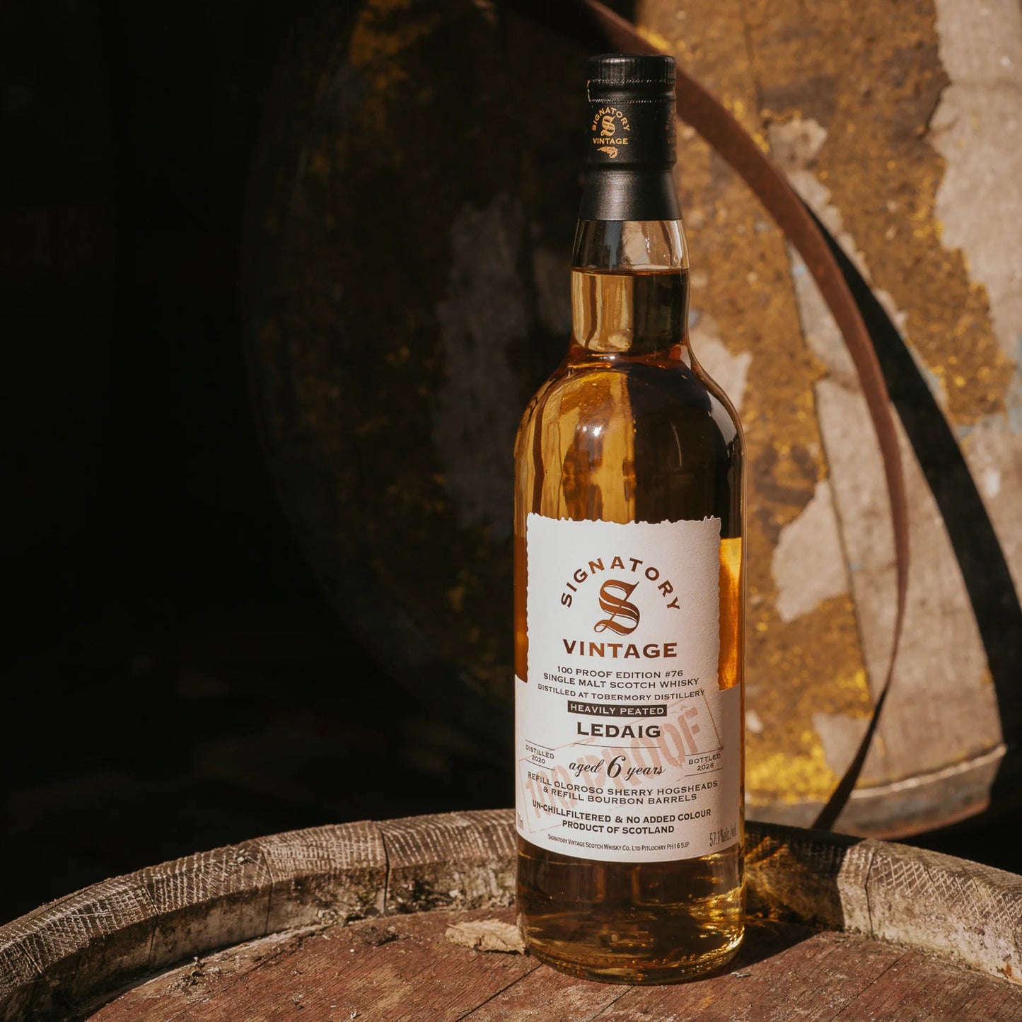 Ledaig 2020/2026 – 6 Years Old – Refill Oloroso Sherry & Bourbon Casks – Signatory 100 Proof Edition #76 – 57,1 % vol. – 0,7 l