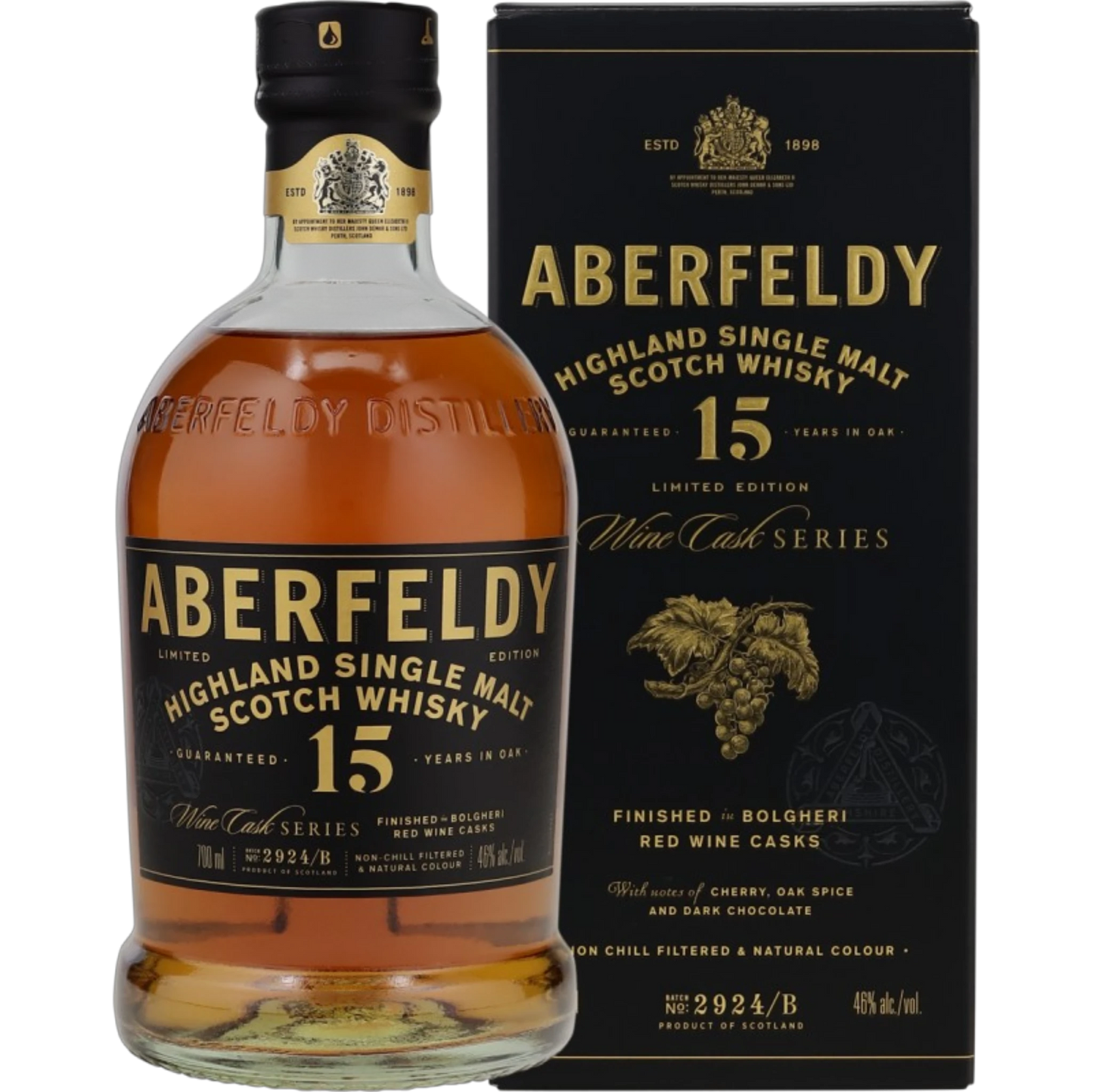 Aberfeldy 15 Years Old – Limited Edition – Bolgheri Red Wine Cask Finish – Highland Single Malt – 46 % vol. – 0,7 l