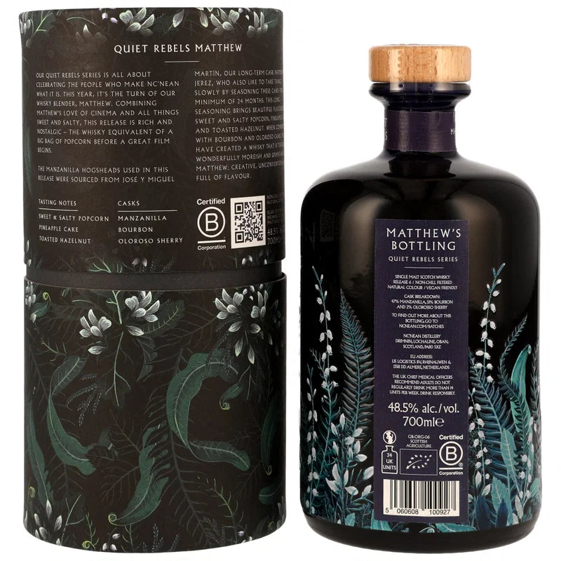 Nc’nean Organic Single Malt Whisky – Quiet Rebels: Matthew – 48,5 % vol. – 0,7 l