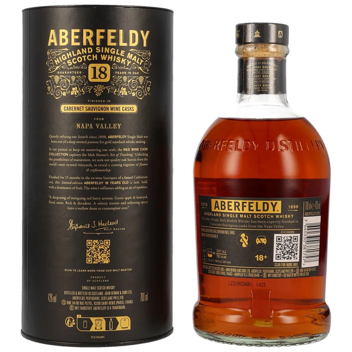 Aberfeldy 18 Jahre Nappa Valley Wine Cask - Limited Edition 43% vol. 0,7l
