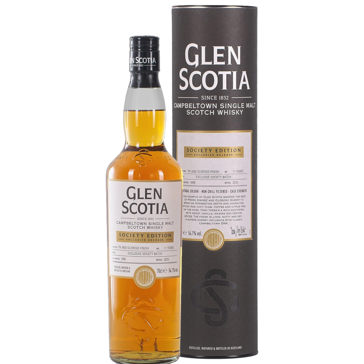 Glen Scotia 11 Years Old – PX & Oloroso Finish – Exclusive Society Batch – 54,1 % vol. – 0,7 l