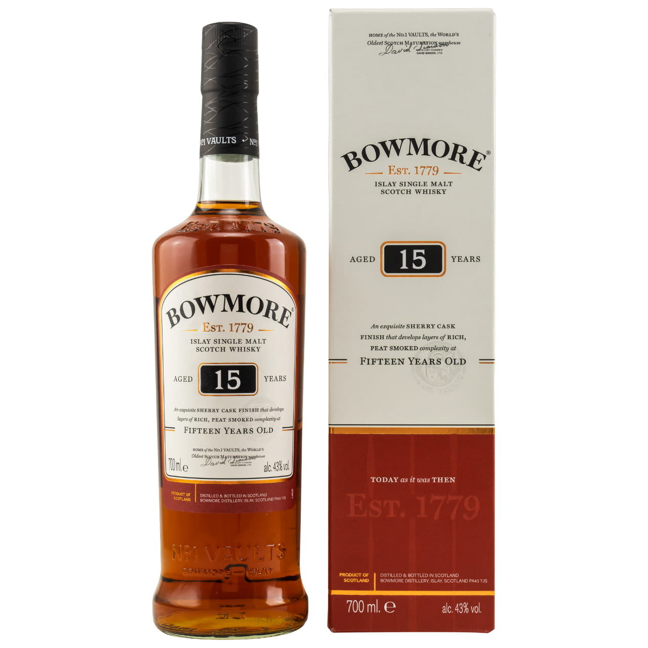 Bowmore 15 Jahre Sherry Cask Finish 43% vol. 0,7 l