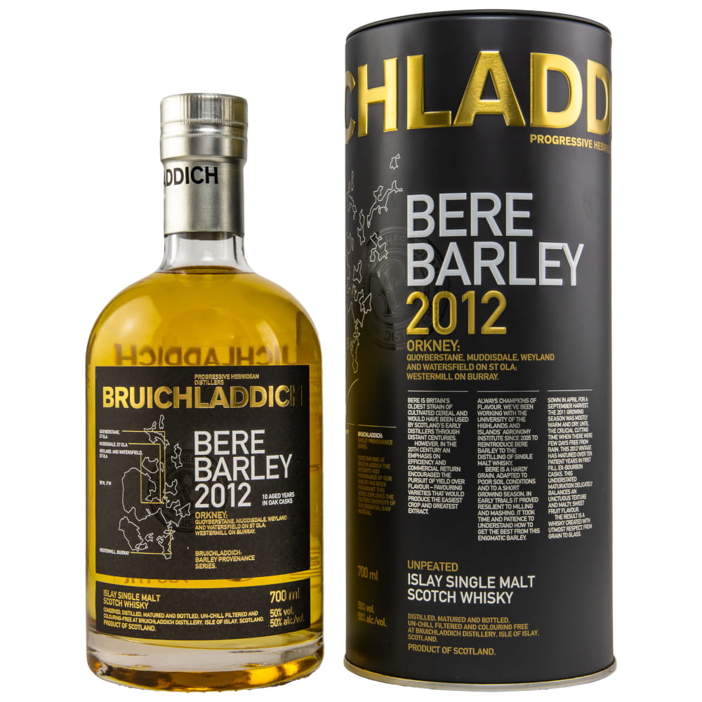 Bruichladdich Bere Barley 2012/2022 10 Jahre 50% vol. 0,7l