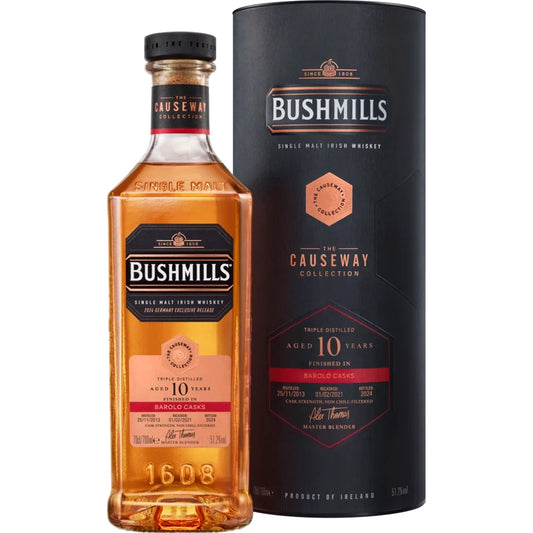 Bushmills Causeway Collection Barolo Cask 10 Jahre Single Malt Irish Whiskey 51,2% vol 0,7l
