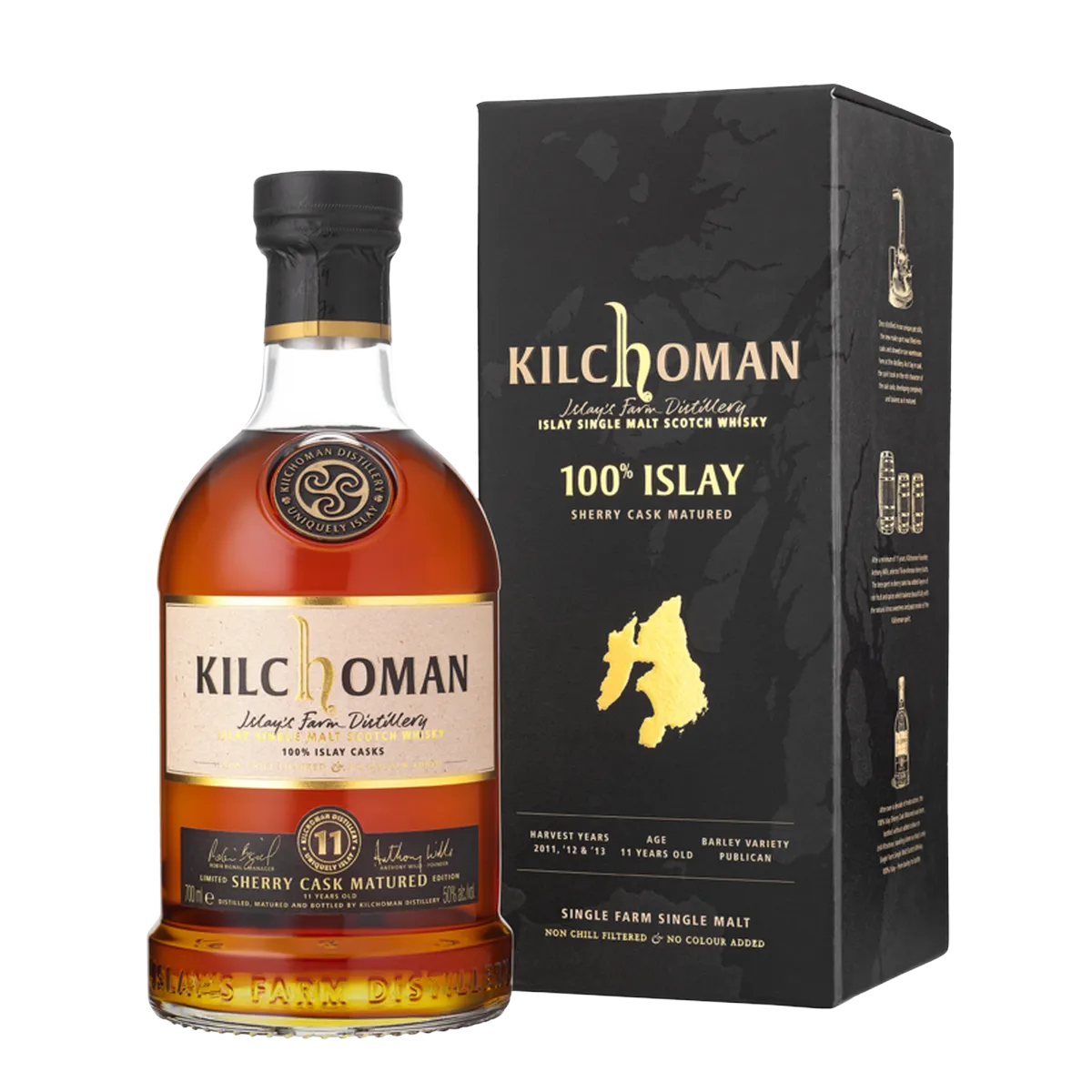 Kilchoman 100% Islay 11 Jahre Sherry Cask Matured Islay Single Malt – 0,7 l – 50 % vol.