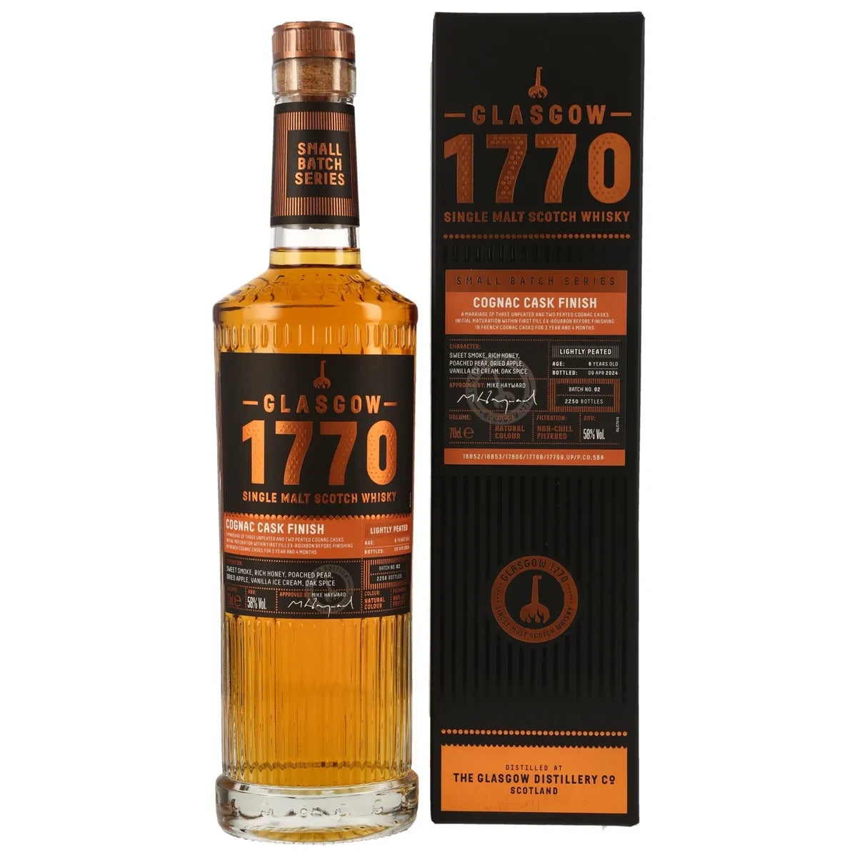1770 Glasgow Single Malt 6 Jahre Cognac Cask Finish 58% vol. 0,7l