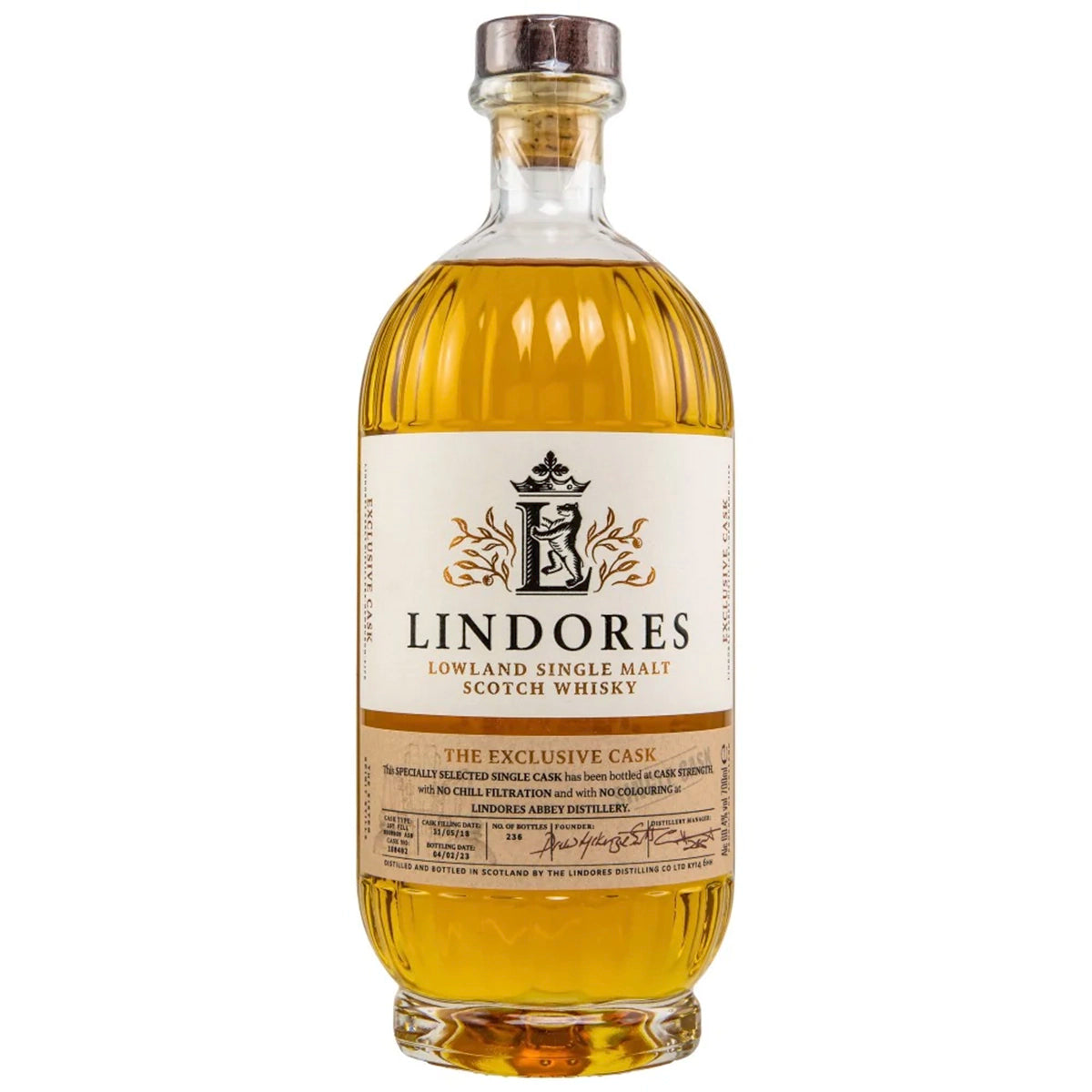 Lindores Abbey Distillery - The Exclusive Cask Bourbon #18/0402 60,4%vol 0,7l