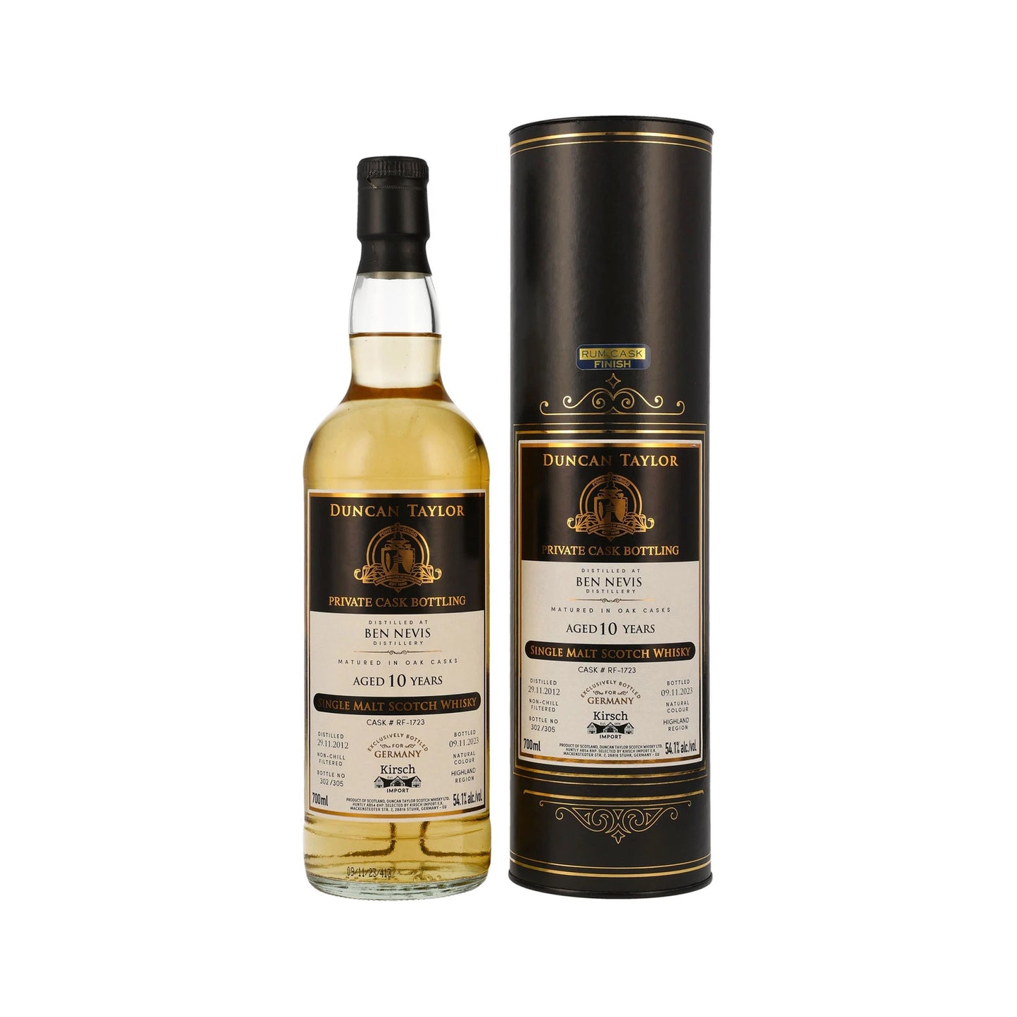 Ben Nevis 2012/2023 - 10 y.o. Rum Finish -Duncan Taylor 54,1vol. 0,7l