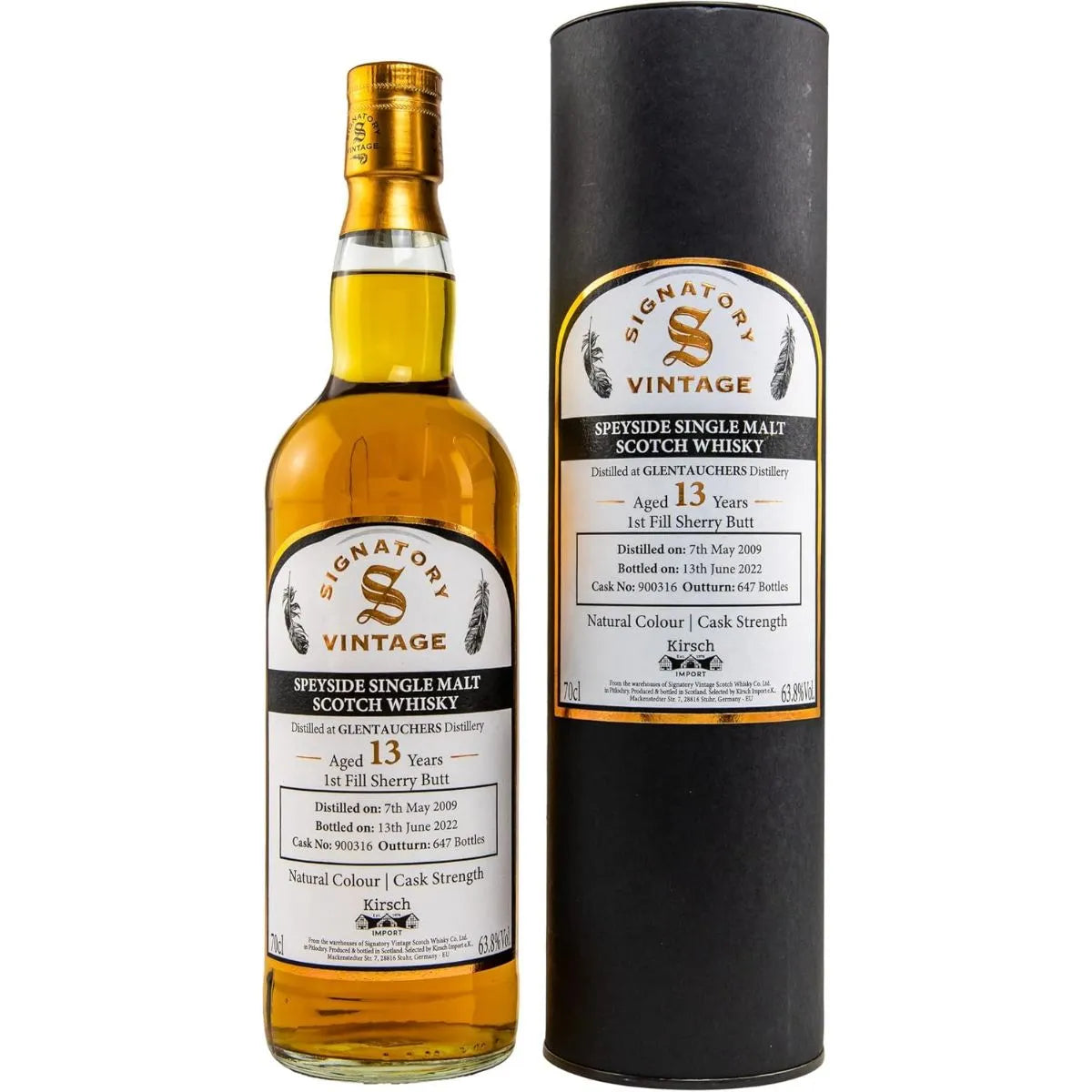 Signatory Vintage Glentauchers 13 Jahre 2009-2022 Cask Strenght 63,80% 0,7l