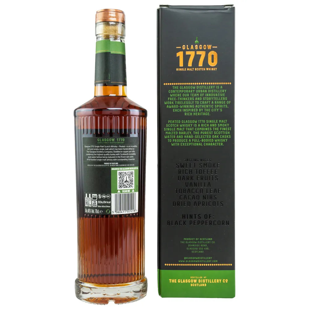 1770 Glasgow Single Malt Peated - Rich & Smoky 46% vol. 0,7l