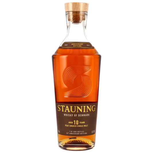 Stauning 10 y.o. – Peat Smoked Danish Single Malt – 20th Anniversary Bottling – 50,02 % vol. – 0,7 l