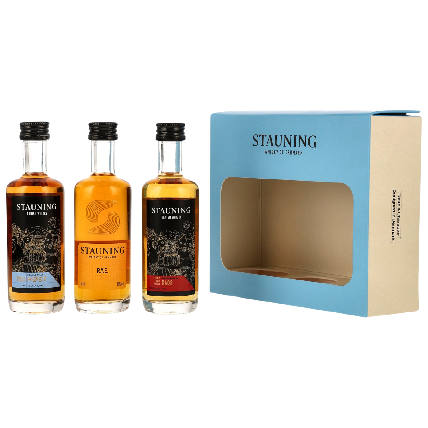 Stauning Core Set Mini Collection - Danish Whisky 44,8%vol. 3x0,05l