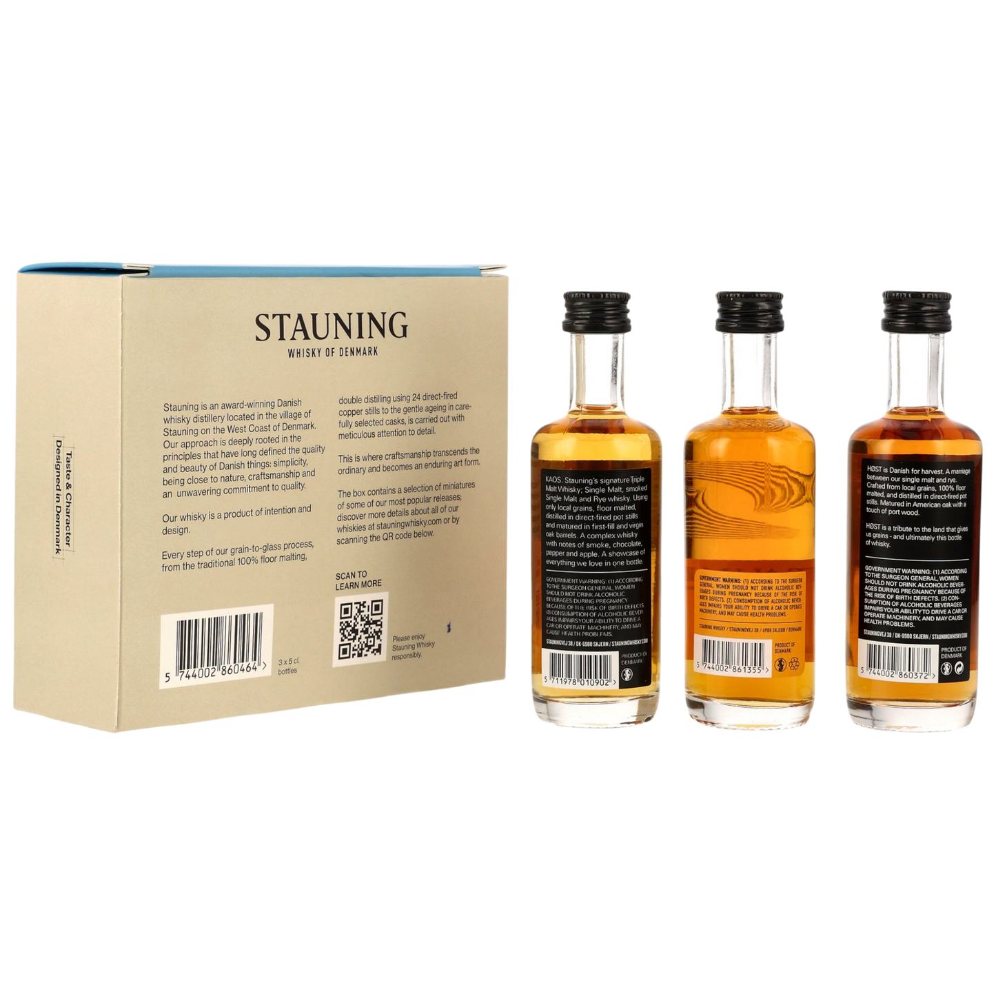 Stauning Core Set Mini Collection - Danish Whisky 44,8%vol. 3x0,05l