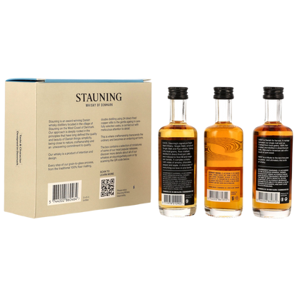 Stauning Core Set Mini Collection - Danish Whisky 44,8%vol. 3x0,05l
