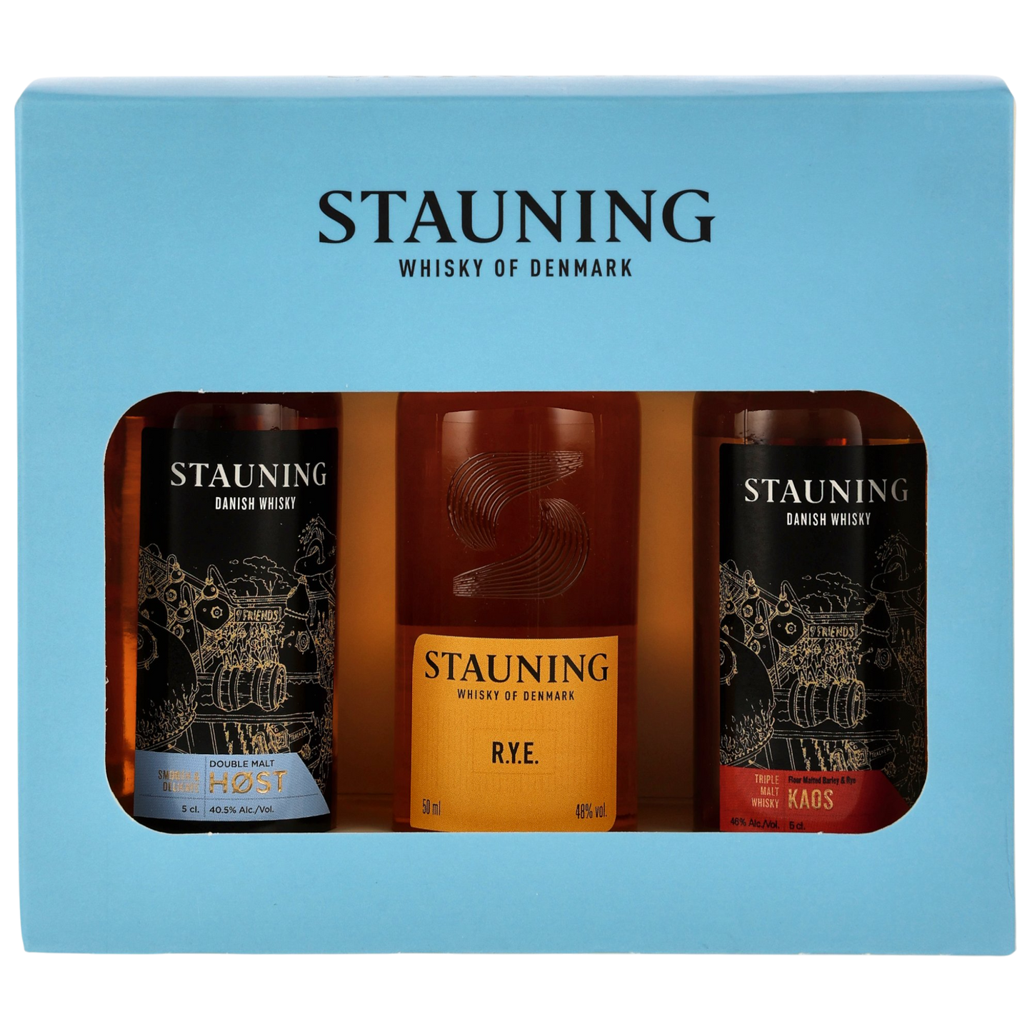 Stauning Core Set Mini Collection - Danish Whisky 44,8%vol. 3x0,05l