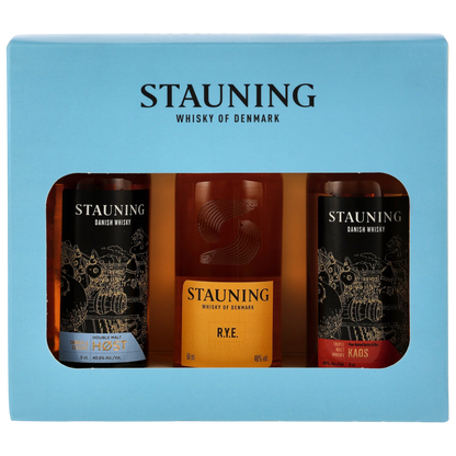 Stauning Core Set Mini Collection - Danish Whisky 44,8%vol. 3x0,05l