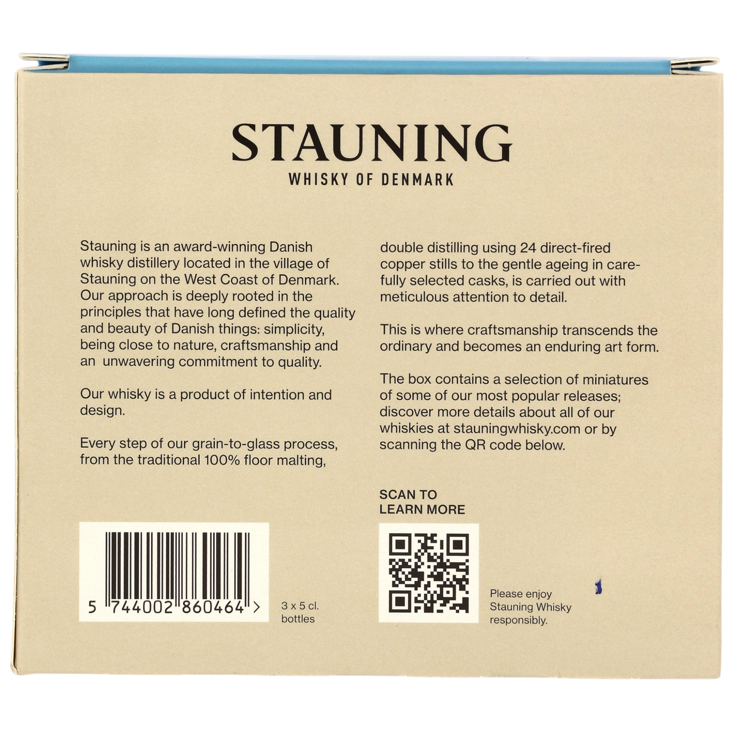 Stauning Core Set Mini Collection - Danish Whisky 44,8%vol. 3x0,05l