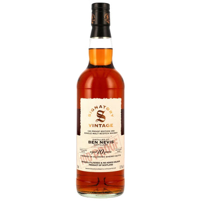 Ben Nevis 2015/2026 – 10 Jahre – Signatory 100 PROOF Edition #80 – 57,1 % vol. – 0,7 l
