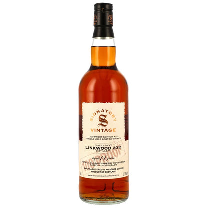 Linkwood 2011/2026 – 14 Years Old – 1st Fill & Refill Oloroso Casks – Signatory 100 Proof Edition #72 – 57,1 % vol. – 0,7 l