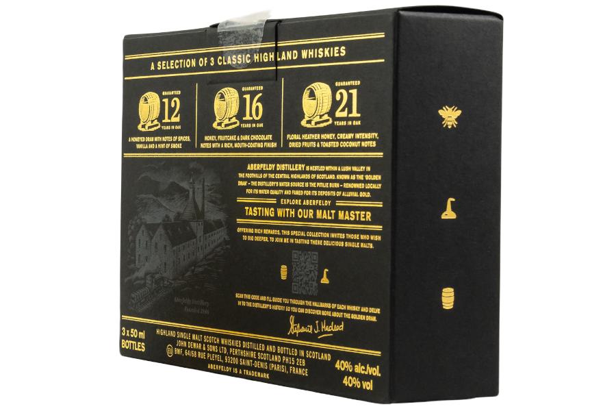 Aberfeldy Miniatur Collection The Golden Dram - 3x 0,05l 40% vol.