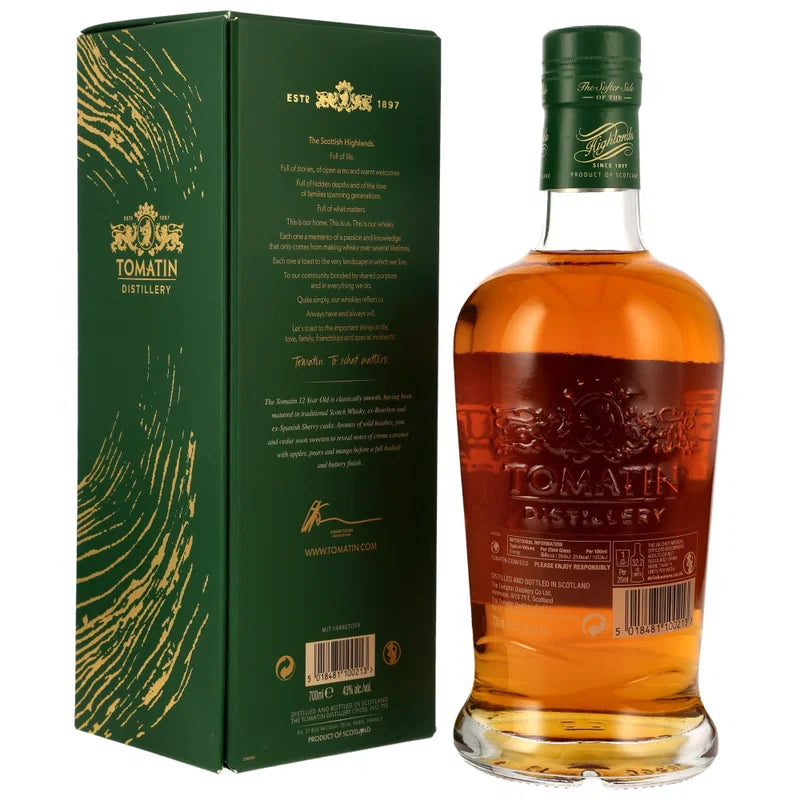 Tomatin 12 Jahre – Triple Cask – 43 % vol. – 0,7 l