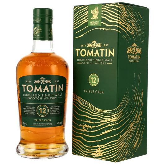 Tomatin 12 Jahre – Triple Cask – 43 % vol. – 0,7 l
