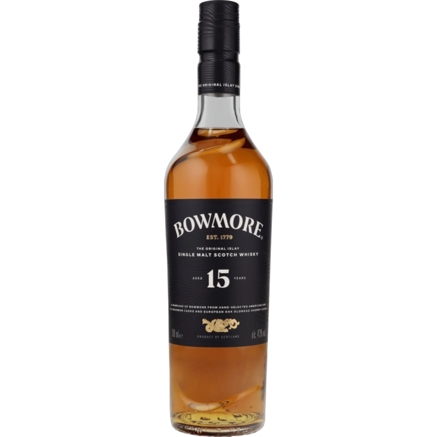 Bowmore 15 Years Old – Islay Single Malt Scotch – 43 % vol. – 0,7 l