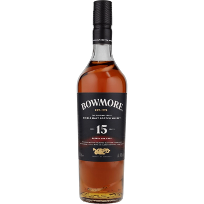 Bowmore 15 Years – Sherry Oak Cask – Islay Single Malt Scotch – 43 % vol. – 0,7 l
