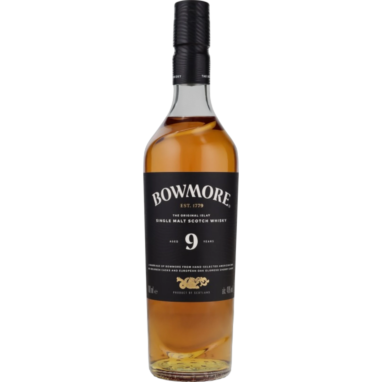 Bowmore 9 Years Old – Islay Single Malt Scotch – 40 % vol. – 0,7 l