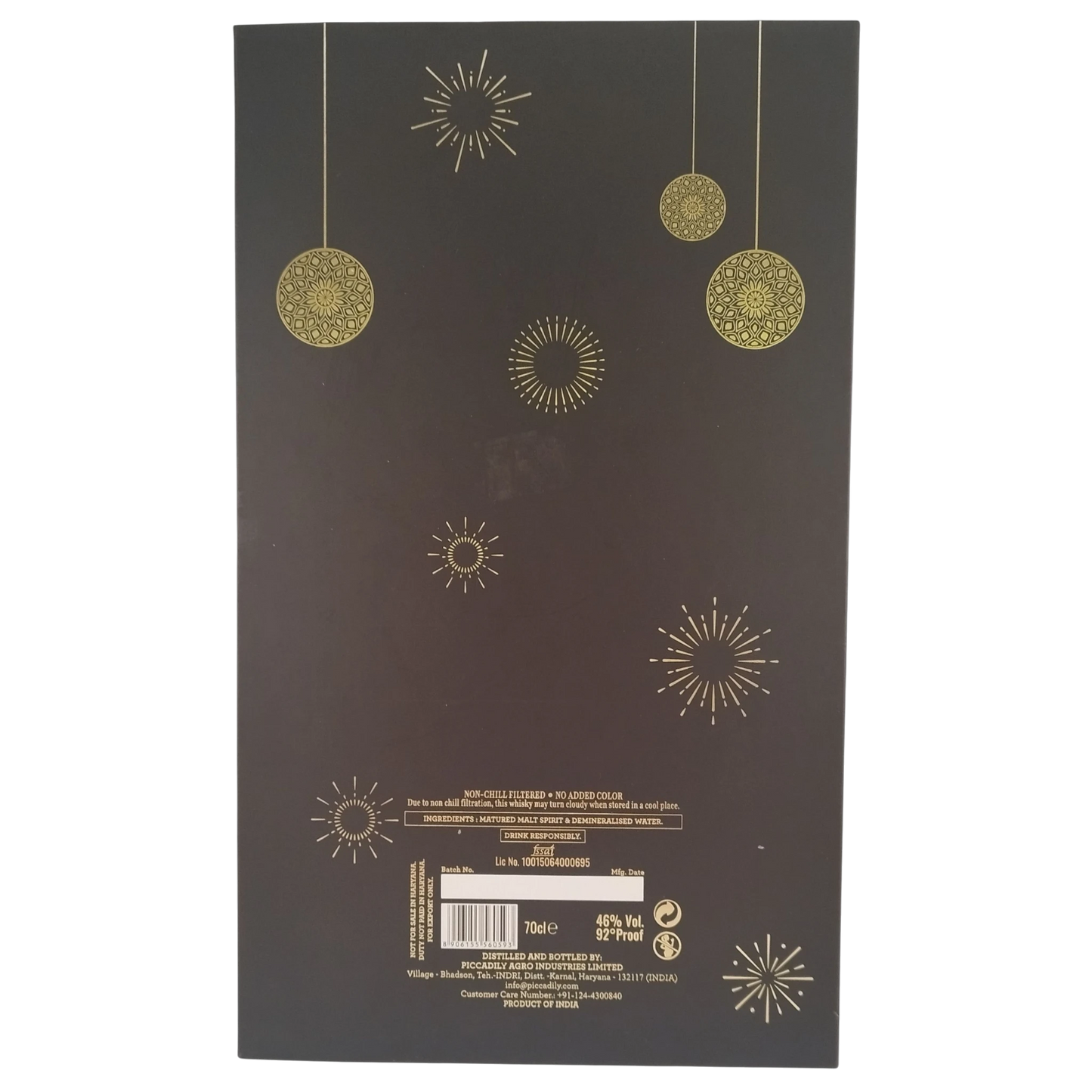 Indri Agneya – Peated Indian Single Malt Whisky – Geschenkpackung mit 2 Gläsern – 46 % vol. – 0,7 l