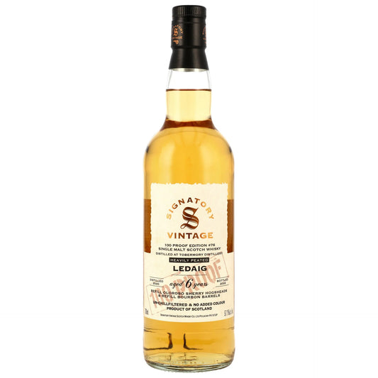 Ledaig 2020/2026 – 6 Years Old – Refill Oloroso Sherry & Bourbon Casks – Signatory 100 Proof Edition #76 – 57,1 % vol. – 0,7 l