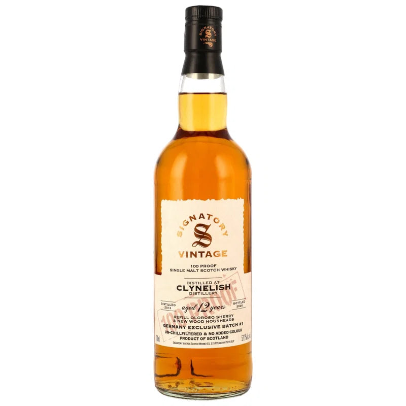 Clynelish 2013/2026 – 12 Years Old – Oloroso Sherry & New Wood Casks – Signatory 100 PROOF Edition Germany Exclusive #1 – 57,1 % vol. – 0,7 l