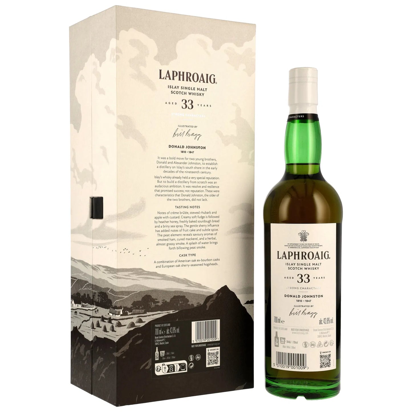 Laphroaig 33 Years Strong Characters – Single Malt Scotch Whisky, 43,8 % vol., 0,7 l