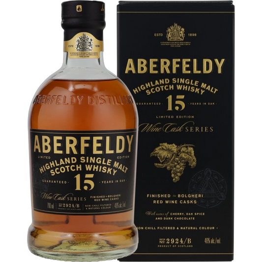 Aberfeldy 15 Years Old – Limited Edition – Bolgheri Red Wine Cask Finish – Highland Single Malt – 46 % vol. – 0,7 l