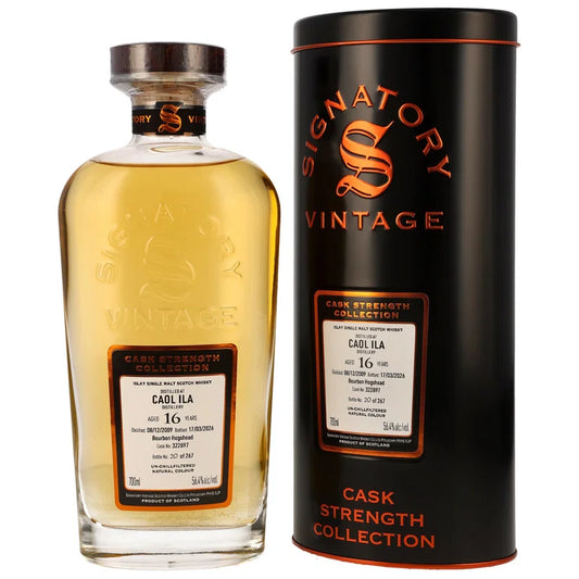Caol Ila 2009/2026 – 16 Years Old – Bourbon Cask #322897 – Signatory Cask Strength – 56,4 % vol. – 0,7 l
