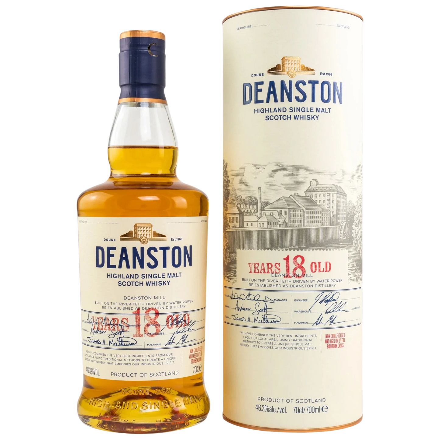Deanston 18 Jahre – Highland Single Malt Scotch – 46,3 % vol. – 0,7 l