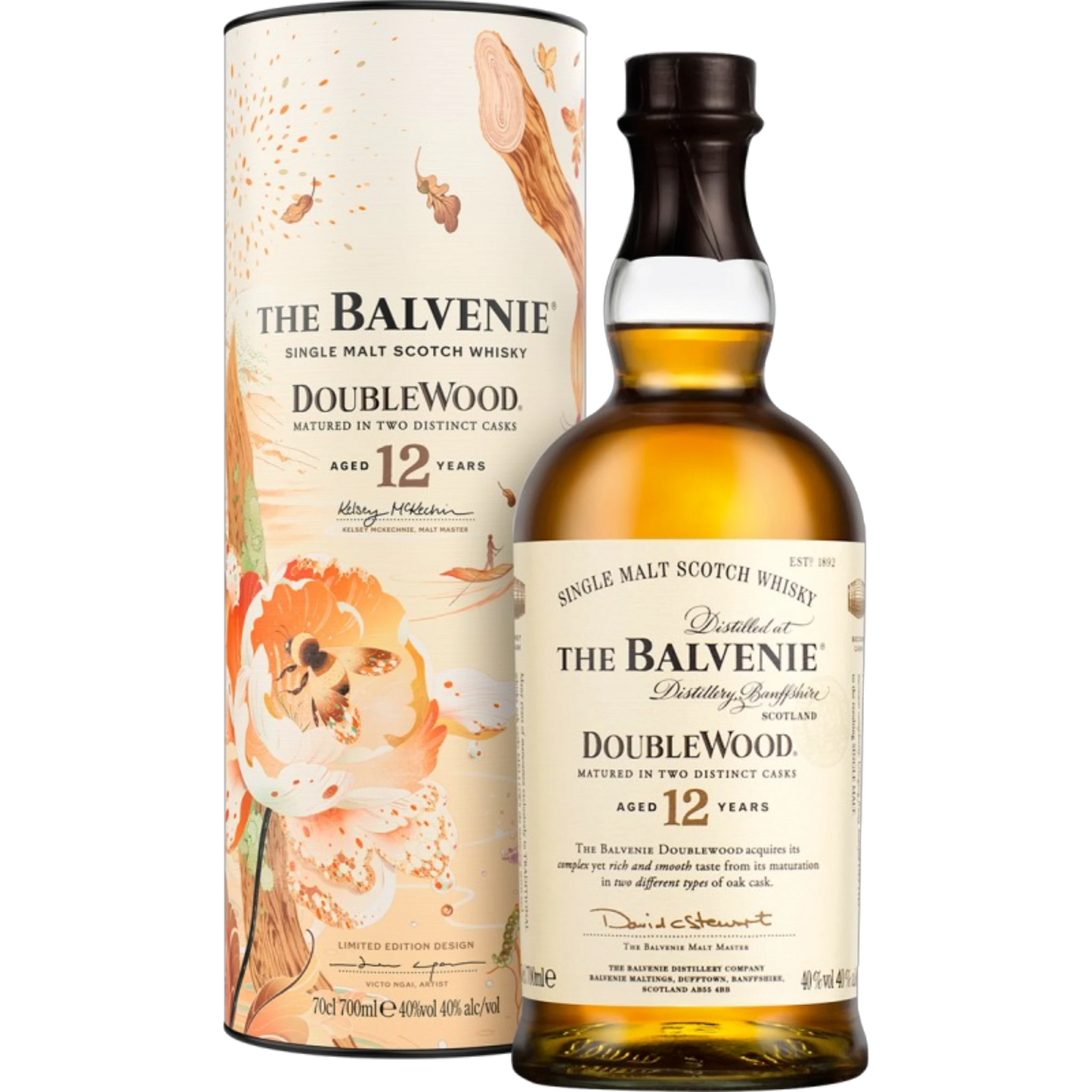 The Balvenie 12 Years Old DoubleWood – Victor Ngai Design Edition – Speyside Single Malt Scotch – 40 % vol. – 0,7 l
