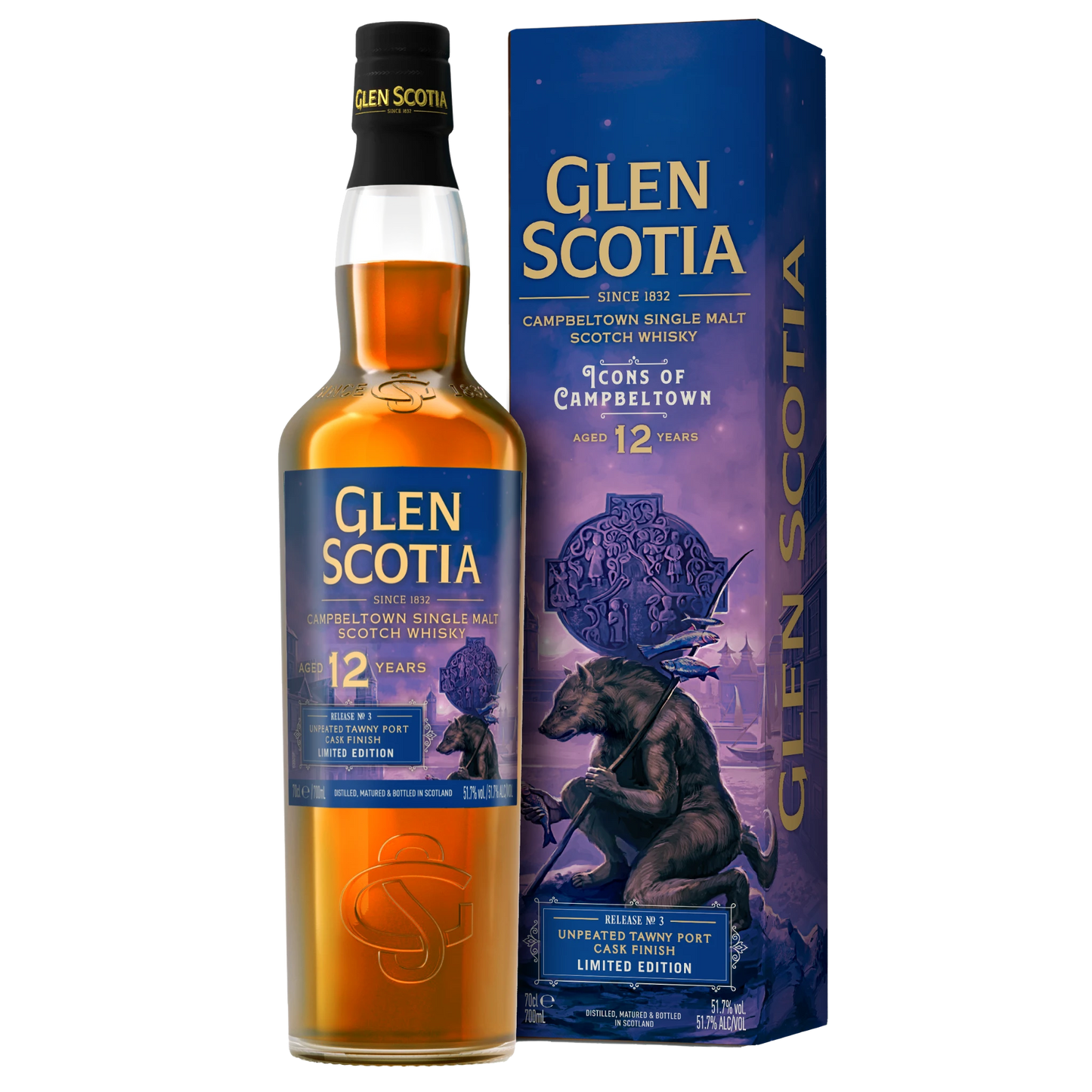Glen Scotia Icons of Campbeltown No. 3 – 12 Years Old – 1st Fill Tawny Port Finish – 51,7 % vol. – 0,7 l