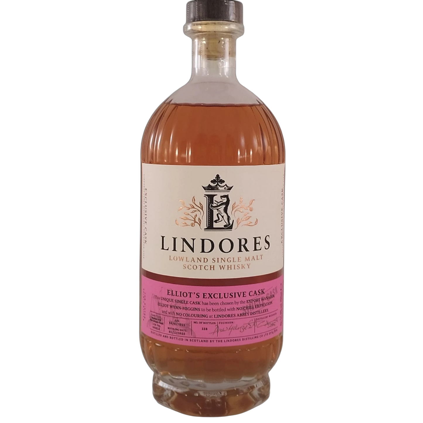 Lindores Abbey Distillery – Elliot’s Exclusive Cask Palo Cortado Finish – #244014 – 51,6 % vol. – 0,7 l