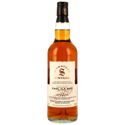Caol Ila 2012/2026 – 13 Years Old – 1st Fill & Refill Oloroso Sherry Butts – Signatory 100 Proof Edition #70 – 58,1 % vol. – 0,7 l