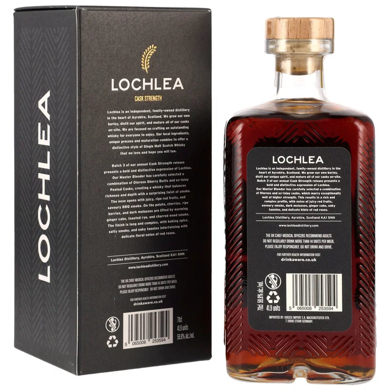 Lochlea Cask Strength 60.1% Vol. Batch 1 0.7 L