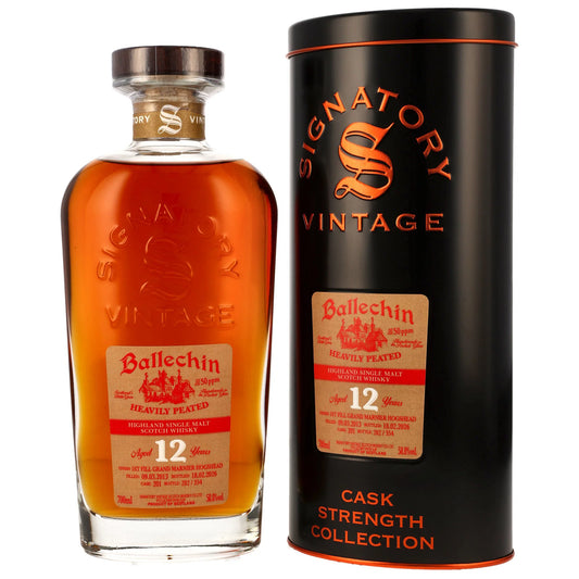 Ballechin 2013/2026 – 12 Years Old – 1st Fill Grand Marnier Hogshead #201 – Signatory Cask Strength – 58,8 % vol. – 0,7 l