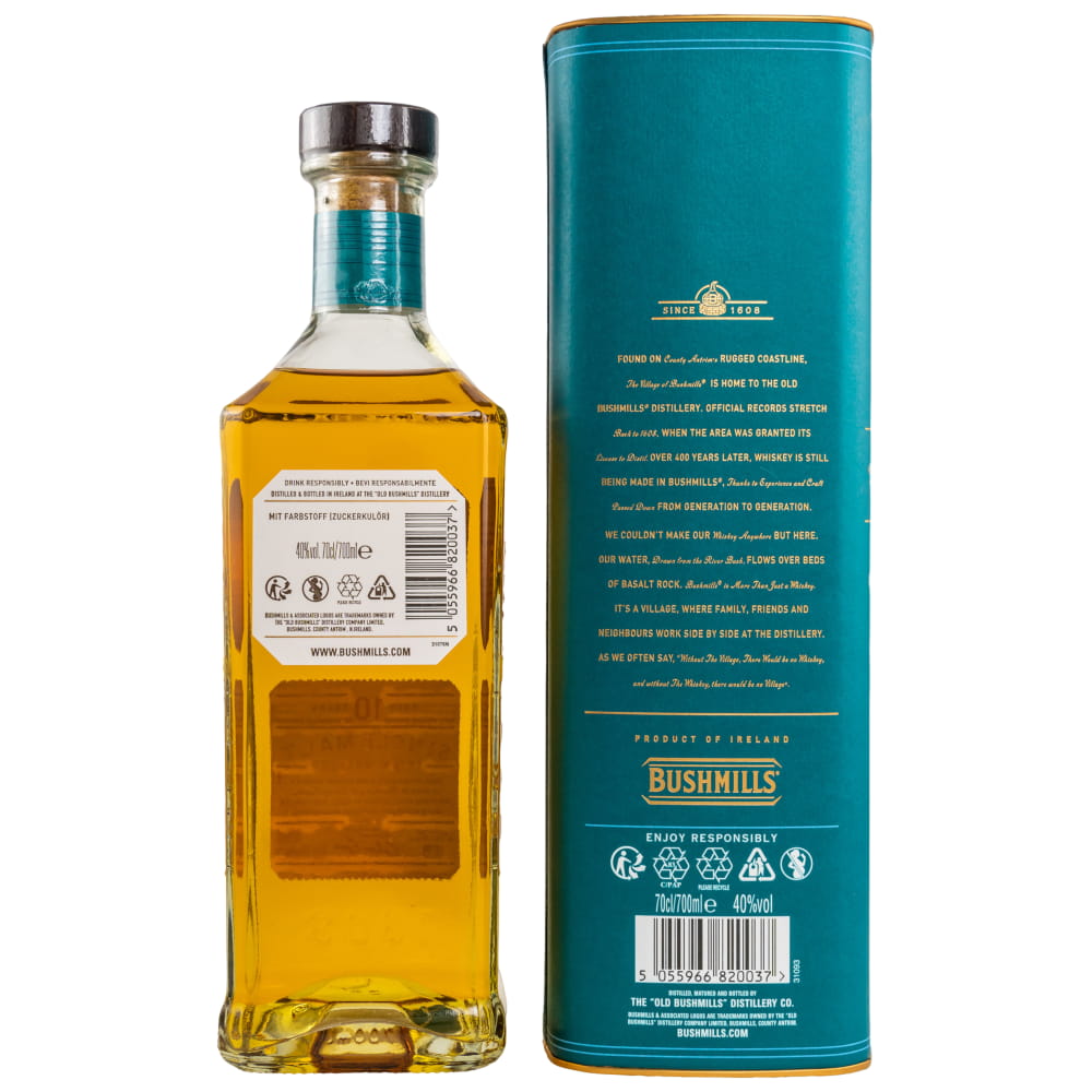 Bushmills 10 Jahre 40% vol. 0,7 l - Irish Single Malt